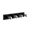 Modern Black Wall Lamp, MDF Body, 60 x 12 x 33 cm, E27 Socket (Max 40W), IP20, Pluggable, Laser-Cut Design, Stylish & Functional Lighting for Any Space