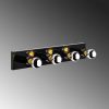 Modern Black Wall Lamp, MDF Body, 60 x 12 x 33 cm, E27 Socket (Max 40W), IP20, Pluggable, Laser-Cut Design, Stylish & Functional Lighting for Any Space