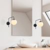 Modern Black Wall Lamp, MDF Body, 60 x 12 x 33 cm, E27 Socket (Max 40W), IP20, Pluggable, Laser-Cut Design, Stylish & Functional Lighting for Any Space