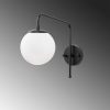 Modern Black Wall Lamp, MDF Body, 60 x 12 x 33 cm, E27 Socket (Max 40W), IP20, Pluggable, Laser-Cut Design, Stylish & Functional Lighting for Any Space