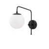 Modern Black Wall Lamp, MDF Body, 60 x 12 x 33 cm, E27 Socket (Max 40W), IP20, Pluggable, Laser-Cut Design, Stylish & Functional Lighting for Any Space