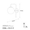 Modern Black Wall Lamp, MDF Body, 60 x 12 x 33 cm, E27 Socket (Max 40W), IP20, Pluggable, Laser-Cut Design, Stylish & Functional Lighting for Any Space