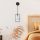 Modern Black Wall Lamp, MDF Body, 60 x 12 x 33 cm, E27 Socket (Max 40W), IP20, Pluggable, Laser-Cut Design, Stylish & Functional Lighting for Any Space