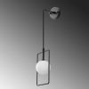 Modern Black Wall Lamp, MDF Body, 60 x 12 x 33 cm, E27 Socket (Max 40W), IP20, Pluggable, Laser-Cut Design, Stylish & Functional Lighting for Any Space