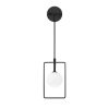 Modern Black Wall Lamp, MDF Body, 60 x 12 x 33 cm, E27 Socket (Max 40W), IP20, Pluggable, Laser-Cut Design, Stylish & Functional Lighting for Any Space