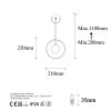 Modern Black Wall Lamp, MDF Body, 60 x 12 x 33 cm, E27 Socket (Max 40W), IP20, Pluggable, Laser-Cut Design, Stylish & Functional Lighting for Any Space