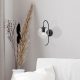 Modern Black Wall Lamp, MDF Body, 60 x 12 x 33 cm, E27 Socket (Max 40W), IP20, Pluggable, Laser-Cut Design, Stylish & Functional Lighting for Any Space