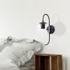 Modern Black Wall Lamp, MDF Body, 60 x 12 x 33 cm, E27 Socket (Max 40W), IP20, Pluggable, Laser-Cut Design, Stylish & Functional Lighting for Any Space