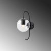 Modern Black Wall Lamp, MDF Body, 60 x 12 x 33 cm, E27 Socket (Max 40W), IP20, Pluggable, Laser-Cut Design, Stylish & Functional Lighting for Any Space