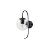 Modern Black Wall Lamp, MDF Body, 60 x 12 x 33 cm, E27 Socket (Max 40W), IP20, Pluggable, Laser-Cut Design, Stylish & Functional Lighting for Any Space