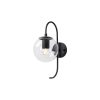 Modern Black Wall Lamp, MDF Body, 60 x 12 x 33 cm, E27 Socket (Max 40W), IP20, Pluggable, Laser-Cut Design, Stylish & Functional Lighting for Any Space
