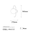 Modern Black Wall Lamp, MDF Body, 60 x 12 x 33 cm, E27 Socket (Max 40W), IP20, Pluggable, Laser-Cut Design, Stylish & Functional Lighting for Any Space