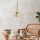 Elegant Gold Chandelier, Metal Body, Adjustable Height (15 x 15 x 49 cm, Max Height 139 cm) | Stylish Scandinavian Design, Perfect for Living Room & Dining Areas | E14 Socket, Max 40W (Bulb Not Included)