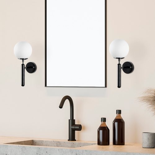 Modern Black Wall Lamp, MDF Body, 60 x 12 x 33 cm, E27 Socket (Max 40W), IP20, Pluggable, Laser-Cut Design, Stylish & Functional Lighting for Any Space