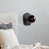 Modern Black Wall Lamp, MDF Body, 60 x 12 x 33 cm, E27 Socket (Max 40W), IP20, Pluggable, Laser-Cut Design, Stylish & Functional Lighting for Any Space