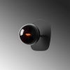 Modern Black Wall Lamp, MDF Body, 60 x 12 x 33 cm, E27 Socket (Max 40W), IP20, Pluggable, Laser-Cut Design, Stylish & Functional Lighting for Any Space