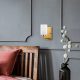 Modern Black Wall Lamp, MDF Body, 60 x 12 x 33 cm, E27 Socket (Max 40W), IP20, Pluggable, Laser-Cut Design, Stylish & Functional Lighting for Any Space