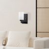 Modern Black Wall Lamp, MDF Body, 60 x 12 x 33 cm, E27 Socket (Max 40W), IP20, Pluggable, Laser-Cut Design, Stylish & Functional Lighting for Any Space