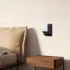 Modern Black Wall Lamp, MDF Body, 60 x 12 x 33 cm, E27 Socket (Max 40W), IP20, Pluggable, Laser-Cut Design, Stylish & Functional Lighting for Any Space