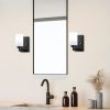 Modern Black Wall Lamp, MDF Body, 60 x 12 x 33 cm, E27 Socket (Max 40W), IP20, Pluggable, Laser-Cut Design, Stylish & Functional Lighting for Any Space