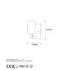 Modern Black Wall Lamp, MDF Body, 60 x 12 x 33 cm, E27 Socket (Max 40W), IP20, Pluggable, Laser-Cut Design, Stylish & Functional Lighting for Any Space
