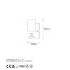 Modern Black Wall Lamp, MDF Body, 60 x 12 x 33 cm, E27 Socket (Max 40W), IP20, Pluggable, Laser-Cut Design, Stylish & Functional Lighting for Any Space