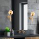 Modern Black Wall Lamp, MDF Body, 60 x 12 x 33 cm, E27 Socket (Max 40W), IP20, Pluggable, Laser-Cut Design, Stylish & Functional Lighting for Any Space