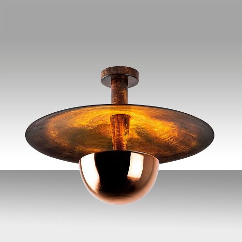 Elegant copper chandelier, metal body, 48 cm diameter x 35 cm height | IP20 rating, G9 socket (max. 10 W) | Stylish lighting fixture for modern interior design, dining room and living spaces