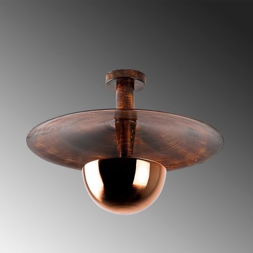 Elegant copper chandelier, metal body, 48 cm diameter x 35 cm height | IP20 rating, G9 socket (max. 10 W) | Stylish lighting fixture for modern interior design, dining room and living spaces