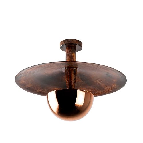 Elegant copper chandelier, metal body, 48 cm diameter x 35 cm height | IP20 rating, G9 socket (max. 10 W) | Stylish lighting fixture for modern interior design, dining room and living spaces