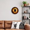 Modern Black Wall Lamp, MDF Body, 60 x 12 x 33 cm, E27 Socket (Max 40W), IP20, Pluggable, Laser-Cut Design, Stylish & Functional Lighting for Any Space