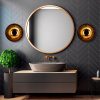 Modern Black Wall Lamp, MDF Body, 60 x 12 x 33 cm, E27 Socket (Max 40W), IP20, Pluggable, Laser-Cut Design, Stylish & Functional Lighting for Any Space