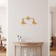 Modern Black Wall Lamp, MDF Body, 60 x 12 x 33 cm, E27 Socket (Max 40W), IP20, Pluggable, Laser-Cut Design, Stylish & Functional Lighting for Any Space