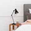 Modern Black Wall Lamp, MDF Body, 60 x 12 x 33 cm, E27 Socket (Max 40W), IP20, Pluggable, Laser-Cut Design, Stylish & Functional Lighting for Any Space