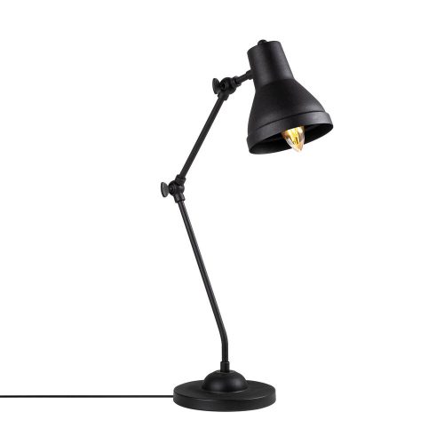 Stylish metal table lamp, black and gold, 16 x 27 x 55 cm | IP20, E14 Socket, 40W Max, 200 cm Cable | Modern industrial design with on/off button, perfect for home and office decoration