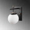 Modern Black Wall Lamp, MDF Body, 60 x 12 x 33 cm, E27 Socket (Max 40W), IP20, Pluggable, Laser-Cut Design, Stylish & Functional Lighting for Any Space