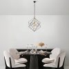 Industrial Chandelier with Metal Body, Black & Antique Finish, 51 x 51 x 113 cm | E27 Socket, Max 40W | Stylish Lighting for Modern Homes, Dining Rooms & Offices, Durable & Elegant Design