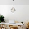 Industrial Chandelier with Metal Body, Black & Antique Finish, 51 x 51 x 113 cm | E27 Socket, Max 40W | Stylish Lighting for Modern Homes, Dining Rooms & Offices, Durable & Elegant Design