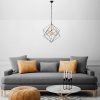 Industrial Chandelier with Metal Body, Black & Antique Finish, 51 x 51 x 113 cm | E27 Socket, Max 40W | Stylish Lighting for Modern Homes, Dining Rooms & Offices, Durable & Elegant Design