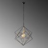 Industrial Chandelier with Metal Body, Black & Antique Finish, 51 x 51 x 113 cm | E27 Socket, Max 40W | Stylish Lighting for Modern Homes, Dining Rooms & Offices, Durable & Elegant Design