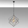 Industrial Chandelier with Metal Body, Black & Antique Finish, 51 x 51 x 113 cm | E27 Socket, Max 40W | Stylish Lighting for Modern Homes, Dining Rooms & Offices, Durable & Elegant Design