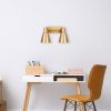 Modern Black Wall Lamp, MDF Body, 60 x 12 x 33 cm, E27 Socket (Max 40W), IP20, Pluggable, Laser-Cut Design, Stylish & Functional Lighting for Any Space