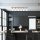 Modern Black Wall Lamp, MDF Body, 60 x 12 x 33 cm, E27 Socket (Max 40W), IP20, Pluggable, Laser-Cut Design, Stylish & Functional Lighting for Any Space