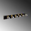 Modern Black Wall Lamp, MDF Body, 60 x 12 x 33 cm, E27 Socket (Max 40W), IP20, Pluggable, Laser-Cut Design, Stylish & Functional Lighting for Any Space