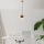 Elegant Gold Chandelier, Adjustable Height, 30 x 30 x 108 cm | Metal Body with Glass Cap (20 cm) | IP20, E27 Socket (Max 40W) | Perfect for Glam & Scandinavian Home Décor