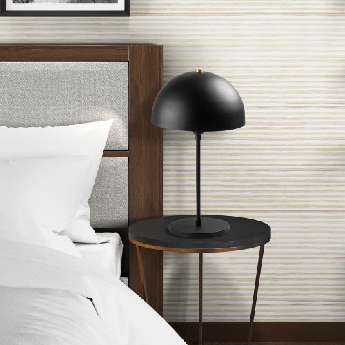 Modern industrial table lamp, black and antique, 28 x 28 x 50 cm | Metal housing, 200 cm cable, E14 socket (max. 40W) | Stylish lighting for home and office use, perfect for Scandinavian decor