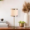 Elegant Metal Table Lamp, Vintage Design, 18 x 18 x 52 cm | Fabric Cap, E27 Socket (Max 40W), On/Off Button on Cable | Perfect for Modern Home, Hotel & Glam Spaces, IP20 Rated