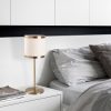 Elegant Metal Table Lamp, Vintage Design, 18 x 18 x 52 cm | Fabric Cap, E27 Socket (Max 40W), On/Off Button on Cable | Perfect for Modern Home, Hotel & Glam Spaces, IP20 Rated