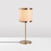 Elegant Metal Table Lamp, Vintage Design, 18 x 18 x 52 cm | Fabric Cap, E27 Socket (Max 40W), On/Off Button on Cable | Perfect for Modern Home, Hotel & Glam Spaces, IP20 Rated