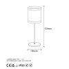 Elegant Metal Table Lamp, Vintage Design, 18 x 18 x 52 cm | Fabric Cap, E27 Socket (Max 40W), On/Off Button on Cable | Perfect for Modern Home, Hotel & Glam Spaces, IP20 Rated